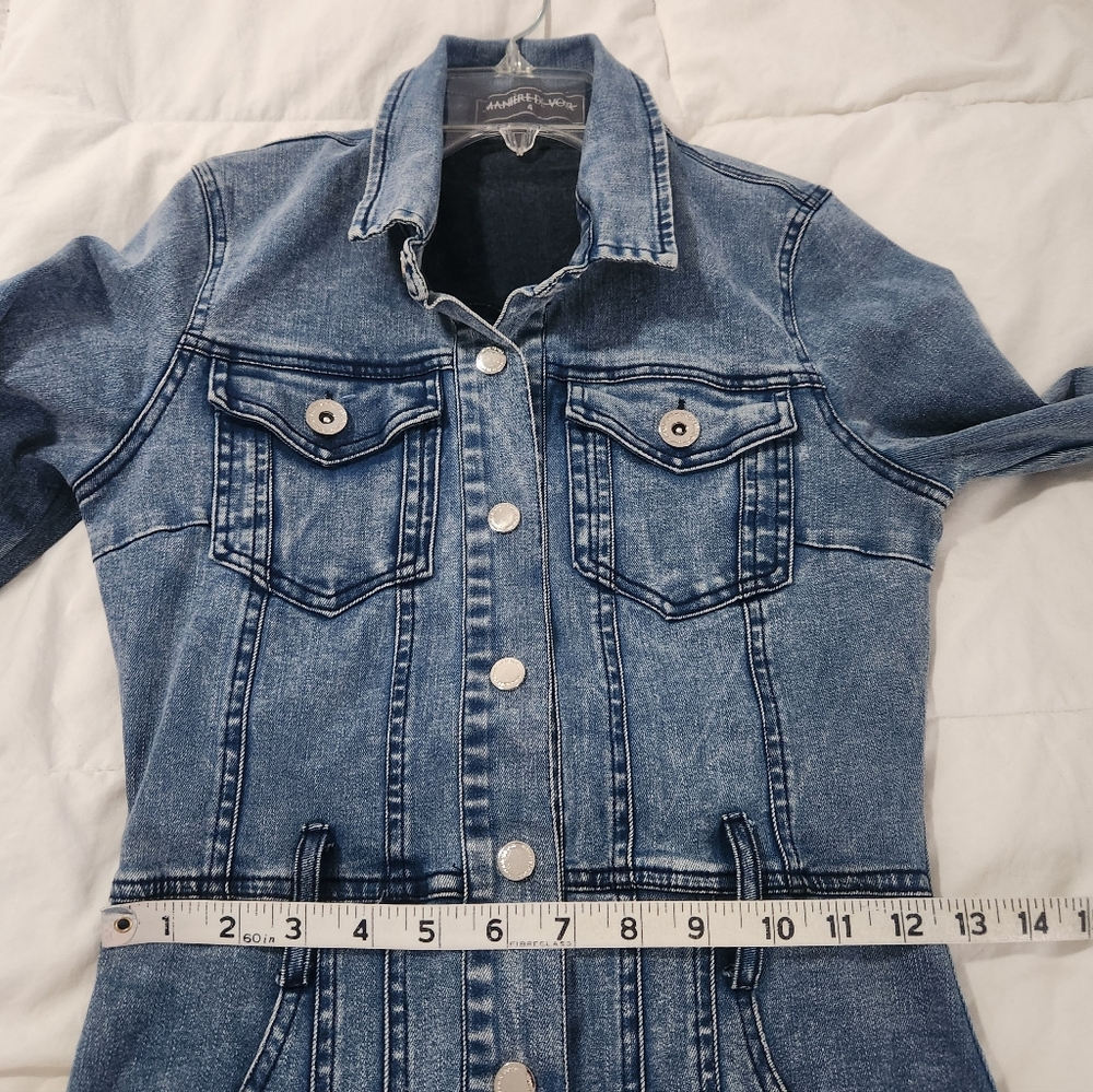 maniere de voir Jean dress Size 4 Denim Cotton Stretch Pockets - Picture 9 of 11